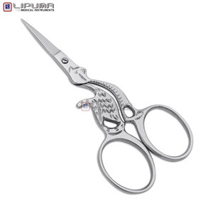 LIPUMA Russian Style Ultra-Fine Stainless Steel Curved Blade Right-Handed Fancy Scissors Manicure Pedicure <b>Nail</b> Art Durable - Product Image 3