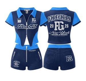 Conjunto Deportivo de Invierno Unisex de Dos Piezas, Estilo Hip Hop, 100% Algodón, con Parches, Sudadera con Capucha y Cierre de Cremallera, Ligero, Camiseta Larga - Product Image 2