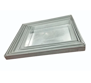 Assiette en aluminium personnalisée pour cuisine, maison, hôtel, 3 pièces de différentes tailles, assiette en aluminium, prix imbattable - Product Image 2