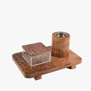 Porta Incienso de Madera Hecho a Mano para una Decoración Interior Árabe Elegante - Product Image 4