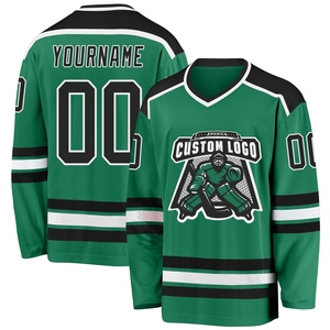 Jersey de Hockey 3D con Cuello de Encaje, Diseño de Santa Claus Navideño Verde Hierba Rojo-Blanco, Personalizado, de Alta Calidad, Venta al Por Mayor Directa de Fábrica - Product Image 2