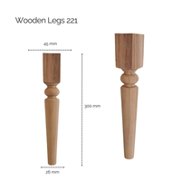 Pieds de canapé en bois massif sculpté à la main, design moderne, robustes et résistants, finition poncée, pour hôtels et cuisines