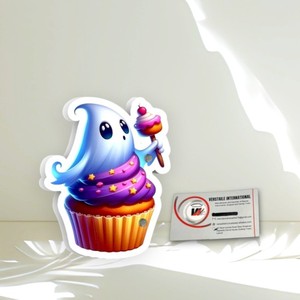 Outil de beauté magnétique en acrylique pour extensions de cils, motif Cupcake Fantôme Mignon, avec logo personnalisé, motifs Cœur, Fleur, Papillon, Diamant, Cercle - Product Image 2