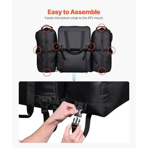 Borsa Posteriore per ATV 74L, Borsa Termica Isolata in Tessuto Oxford 600D, Adatta per la Maggior Parte dei Portapacchi Posteriori e Supporti - Product Image 5