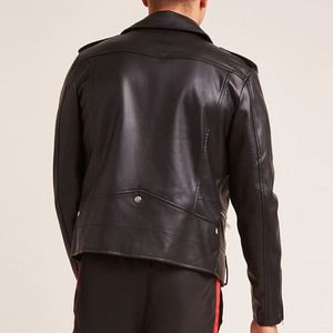 New Arrival Solid Color Casual Wear <b>Men</b> <b>Leather</b> <b>Jacket</b> Streetwear New Fashion Comfortable <b>Men</b> <b>Leather</b> <b>Jacket</b> - Product Image 2