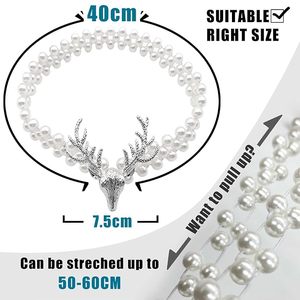 Attaches de rideaux en cristal et perles en forme de tête de cerf, élégants supports magnétiques pour rideaux de salon - Product Image 2