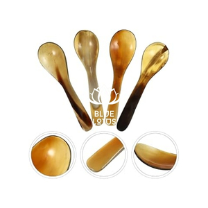 Cuchara de cuerno de búfalo de primera calidad para elegantes tocadores y hermosos platos de postre diarios. - Product Image 4