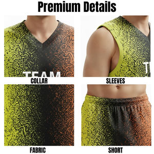 Uniformes de basket-ball personnalisables, design respirant avec option grandes tailles, avec nom et numéros d'équipe personnalisés - Product Image 5