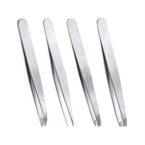 Ensemble de pinces à cils chirurgicales de précision Morje en acier inoxydable avec étui en cuir noir, 4 pièces, pointe lisse MS-ET-0007 - Product Image 3