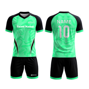 Custom Adult Men's Soccer Jersey Set Short Sleeve V-Neck Sublimated Geometric Print Team Name Moisture Wicking Quick Dry 100% - Product Image 5