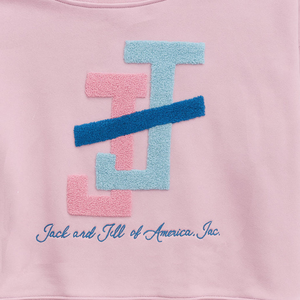 เสื้อสเวตเชิ้ตสีชมพูแบบมีลายกราฟิกสีน้ำเงินด้านหน้า แขนยาว สวมใส่สบายๆ เหมาะสำหรับผู้หญิงและเด็กผู้หญิง ใส่ได้ทุกวัน - Product Image 6