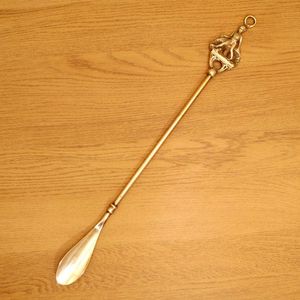 Luxury Vintage Brass Shoehorn with Decorative Handle Long Metal Shoe Horn for Home Hotel Gift Collection - Product Image 5