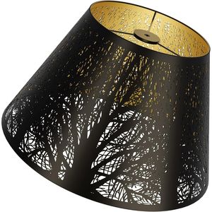 Paralume Vintage Grande in Metallo Nero Decorativo, Coprilampada e Paralumi Neri Vintage - Product Image 1