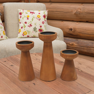 Porte-bougies rustiques en bois sur mesure 2025 pour décorations de fêtes et bougeoirs – Décoration intérieure par MULTI CRAFT - Product Image 3