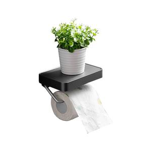 Porte-rouleau de papier toilette en métal, étagère mobile et support, accessoires de salle de bain élégants - Product Image 5