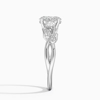 Bague SOJ 028 en argent 925, coupe ovale, motif soufflet de saule, trois pierres, diamant 2 carats couleur D VVS1, moissanite certifiée GRA, prix bas