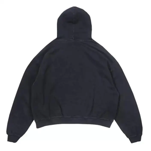 New Arrival <b>Men's</b> Oversized Hooded Sweatshirt Solid Color Cotton French Terry Casual <b>Pullover</b> with Front Pocket and low price - Product Image 2