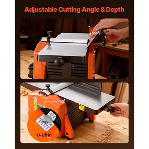 Giuntatrice da banco a spirale da 8 pollici, 2 HP, 8500 RPM, con testa di taglio a 18 lame, estensibile, in alluminio pressofuso, per giunti a dita - Product Image 5