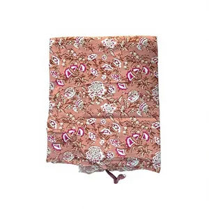 Bolsa de cosméticos grande de estilo bohemio con estampado floral multicolor en tela de algodón, ideal para coser, como regalo para ella. - Product Image 2