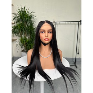 Peluca de Cabello Humano Virgen Vietnamita Natural Negro Liso con Frente de Encaje Pre-Desplumada HD, Venta al por Mayor - Product Image 5