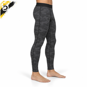 Leggings de compression camouflage pleine longueur pour hommes de qualité supérieure, très demandés, avec taille élastique en Spandex et Polyester, pantalon de sport - Product Image 3