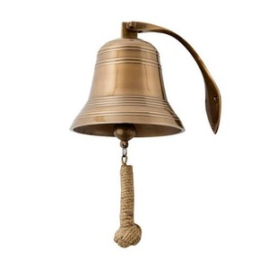 Cloche murale suspendue personnalisée en laiton massif, cloche de bateau nautique pour la décoration de la maison, qualité durable, décoration à prix de gros - Product Image 2