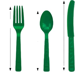 Cubiertos Desechables de Plástico Plateado, Resistentes, Impermeables, Transparentes, Tenedores, Cucharas, Cuchillos, Libres de BPA, Ecológicos, Biodegradables, 100 Piezas - Product Image 1