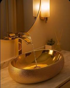 Elegant Brass Wash <b>Basin</b> Hammered Surface Bathroom Vanity Bowl Luxury Hotel Residential Decorative Sink Collection - Product Image 1