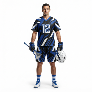 Custom <b>Women</b> Lacrosse Uniform Set Sublimation Printed <b>Jersey</b> and <b>Shorts</b> Breathable Quick Dry Athletic Team Sportswear - Product Image 3