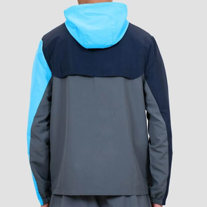 High Quality Waterproof Nylon Polyester Color Blocked Zip up Men's Sports <b>Windbreaker</b> Racing Anorak Jackets - Product Image 3