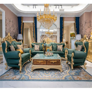 Juego de Sofás de Sala de Estar Estilo Turco Imperial, Colección de Sofás de Siete Plazas Estilo Maharaja Premium, Compre el Último Sofá de Madera de Teca en EE. UU. - Product Image 1