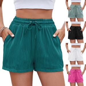 Shorts de Verano Personalizados al por Mayor para Mujer, Casuales, de Alta Calidad, de Secado Rápido, Cintura Elástica, Shorts de Algodón, Felpa Francesa - Product Image 1