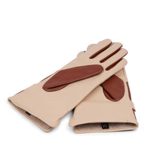 Adjustable Leather fashion <b>Gloves</b> with Cashmere Lining - Product Image 3