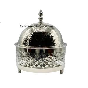 Casseroles en acier or et argent de haute qualité en gros avec couvercle chauffe-aliments en métal et serveur pour marmite en métal pour plat de service des aliments - Product Image 5