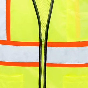 Gilet de sécurité réfléchissant haute visibilité en tissu maille polyester de qualité supérieure pour les travailleurs industriels des États-Unis et d'Europe - Product Image 5