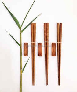 ตะเกียบไม้แบบใช้ซ้ำได้หรูหราไม่ลื่นและทนทานต่อการแตกเป็นชิ้นๆสำหรับธุรกิจอาหารและงานเลี้ยงที่วุ่นวาย - Product Image 1