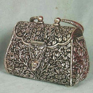 Resin Epoxy Iron Clutch <b>Bag</b> With Fancy Design Fashion <b>Accessory</b> Compact Handbags From Indian Supplier - Product Image 4