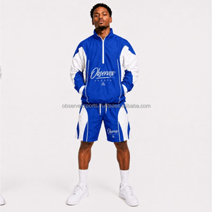 Windbreaker Set High Quality Custom <b>Top</b> Shorts Sets Unisex 3M Reflective Vintage Spring Print <b>Thermal</b> 100% Polyester Tracksuit - Product Image 1