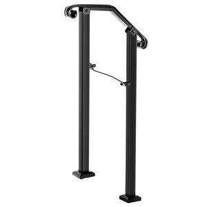 Arco # Barandillas de Hierro Forjado para Escaleras Exteriores, Barandilla Flexible para Porche en Negro, Ayuda a la Seguridad en las Escaleras - Product Image 4