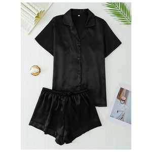 Vêtements de nuit pour femmes à boutons, doux et respirants, pour la détente quotidienne et les soirées confortables, production en série - Product Image 1