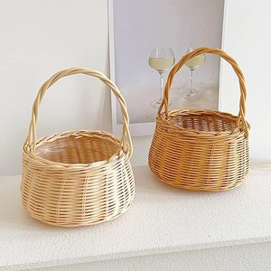 Wholesale <b>empty</b> <b>gift</b> flower <b>basket</b> handmade in Vietnam best price natural rattan storage <b>baskets</b> - Product Image 1