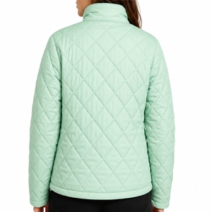 Chaqueta acolchada informal para mujer, estilo diario, con cremallera frontal, cuello alto, ropa acolchada informal - Product Image 2