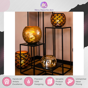 Custom Logo Possible Hot Selling Brown Antique Color Home Decor Iron Made Metal Outdoor <b>Lantern</b> <b>Set</b> Of 2 from Indian Supplier - Product Image 6