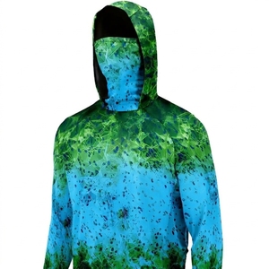 เสื้อเจอร์ซีย์ตกปลาแบบมีฮู้ดลายทางสำหรับผู้ชาย UPF50 ป้องกันรังสียูวี กันน้ำ กันลม แห้งเร็ว เสื้อคลุมสำหรับกิจกรรมกลางแจ้ง - Product Image 4