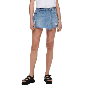 กางเกงยีนส์ขาสั้นเอวสูงทรงตรงสำหรับผู้หญิง สไตล์ลำลองใส่สบายสำหรับฤดูร้อน กางเกงยีนส์ขาสั้นทรงหลวมแฟชั่นสตรีทแวร์ - Product Image 4