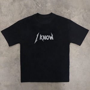 T-shirts pour hommes tricotés sur mesure, écologiques, lavés, fournisseur en gros, haute qualité, coupe oversize, 100% coton biologique, streetwear - Product Image 3