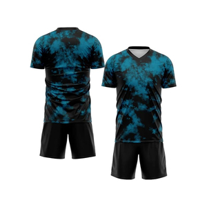 Custom Sublimated Unisex <b>Soccer</b> Jersey Shorts Set V-neck Short Sleeve 100% Polyester Moisture Wicking Elastic Waist Adult Team - Product Image 4