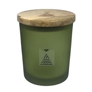 Verre de haute qualité, logo personnalisé, récipient en verre avec couvercle en métal, différentes couleurs de bocal à bougie avec couvercle - Product Image 1