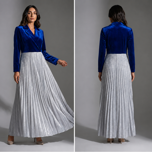 Vestido Abaya de Terciopelo de Lujo con Cintura Natural Recta para Mujer, Ropa Modesta para Fiesta |   Proveedor mayorista de vestidos de noche de manga larga en India - Product Image 5
