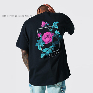 T-shirt surdimensionné brodé Dark Future pour homme, style streetwear, manches courtes, jersey noir, logo sur le devant - Product Image 5